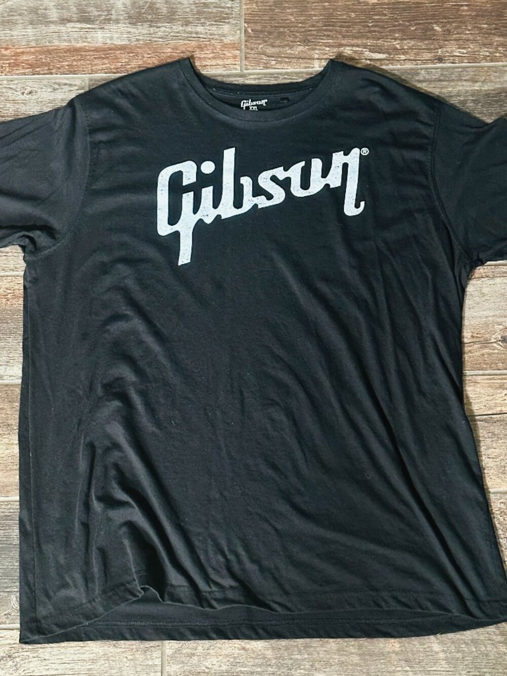 Gibson Guitars Black Short Sleeve T-shirt Tee 2XL  XXL